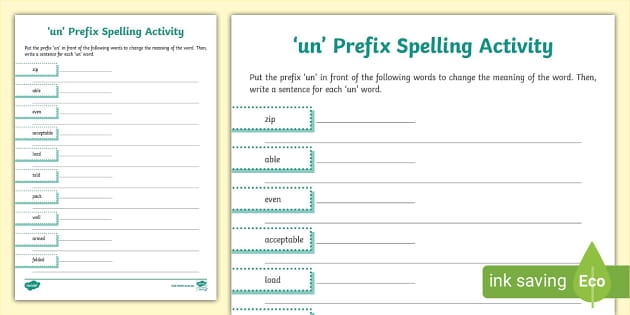 Worksheet featuring prefix practice for third graders to create new words
