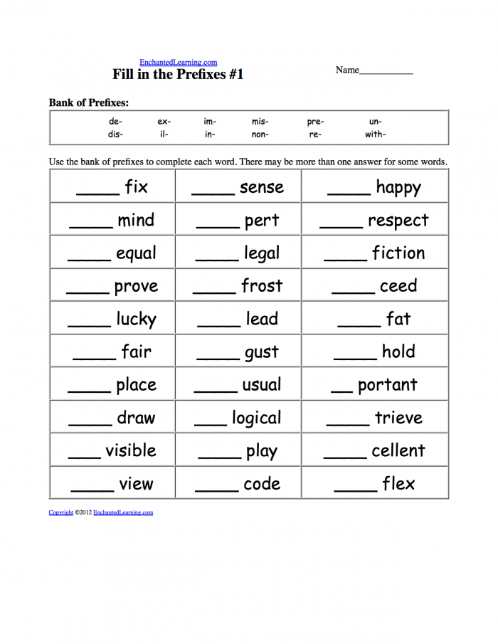 Prefixes: Get It Started! worksheet for numbers and counting activities Worksheet for practicing prefixes in third grade reading and writing