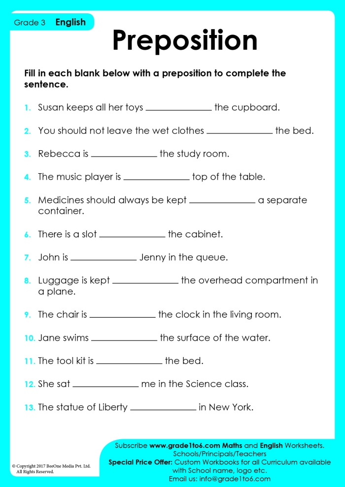 Exploring Prepositions with Mr. Cannon: A Third Grade Worksheet Guide Mr. Cannon teaches third graders about prepositions in an engaging classroom setting
