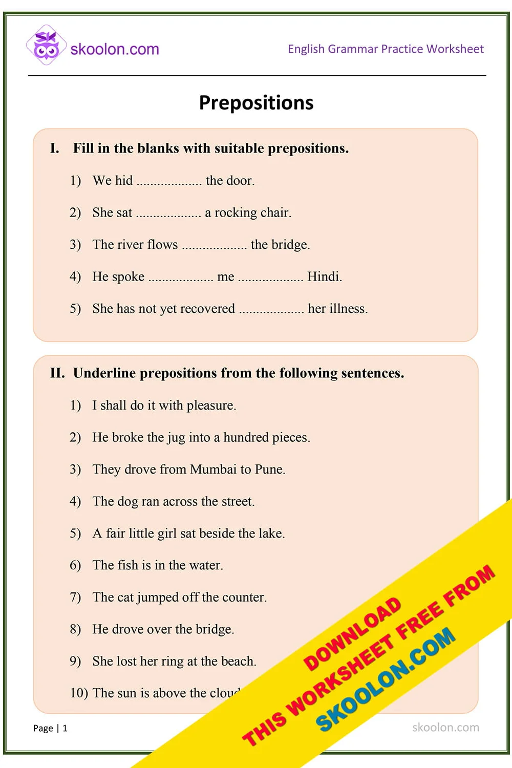 Engaging worksheet on prepositions for third-grade geography students Mr. Cannon teaches third graders about prepositions in a fun classroom setting