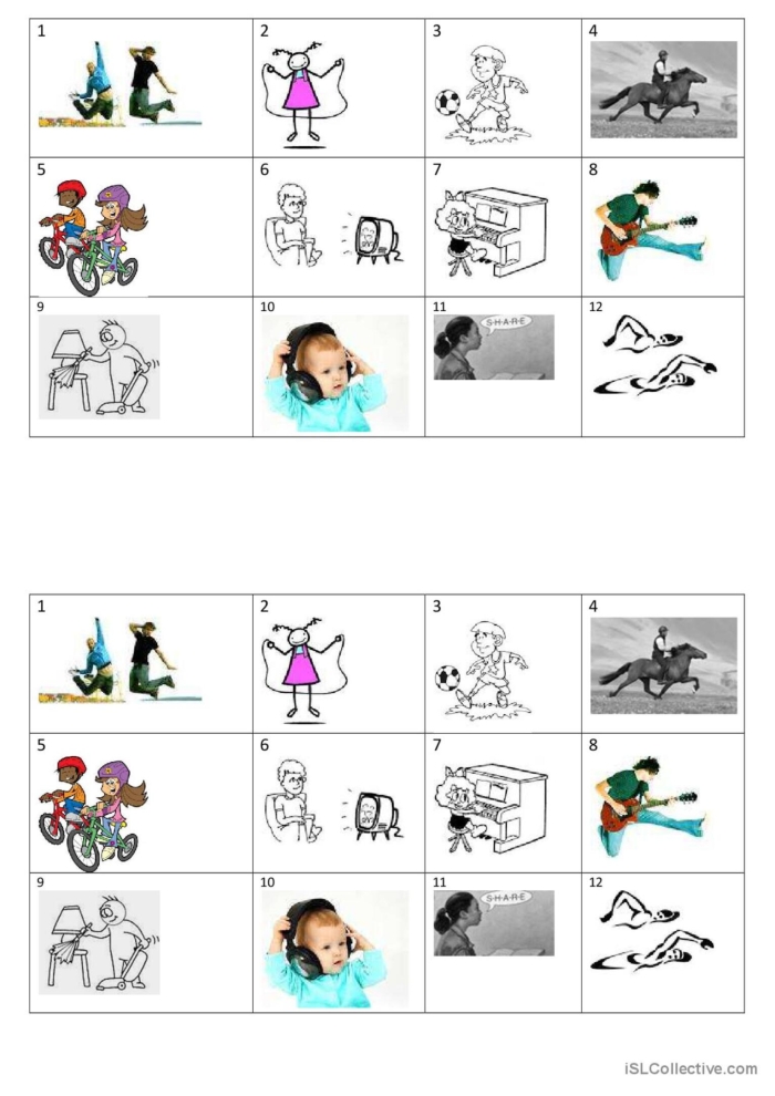 Third grade students practicing present tense action verbs on a grammar worksheet