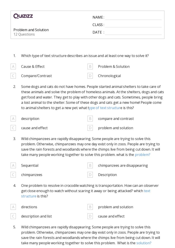 Finding the Problem and the Solution with Question Words History Worksheet 11 Third grade history worksheet using who, what, when, where, why, and how to analyze problems and solutions