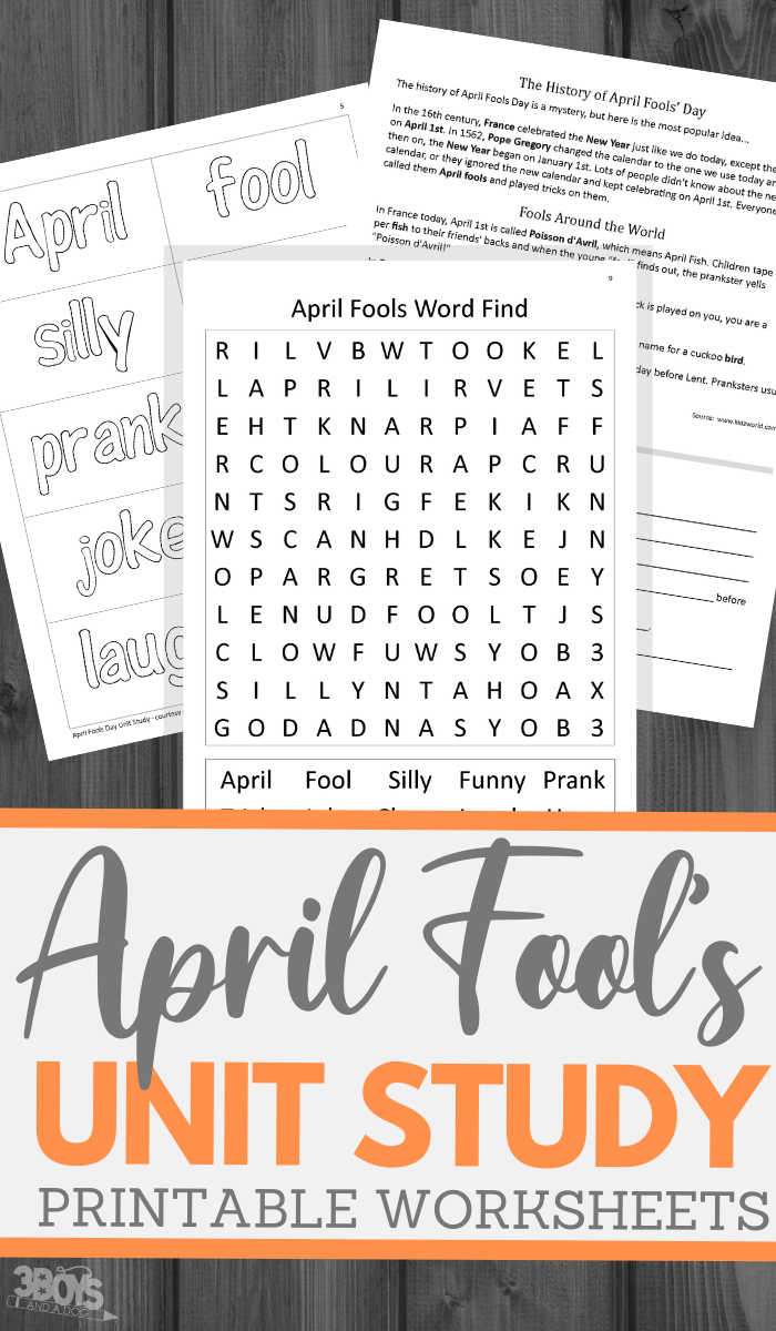 April Fools' Day hoaxes worksheet for third grade reading comprehension