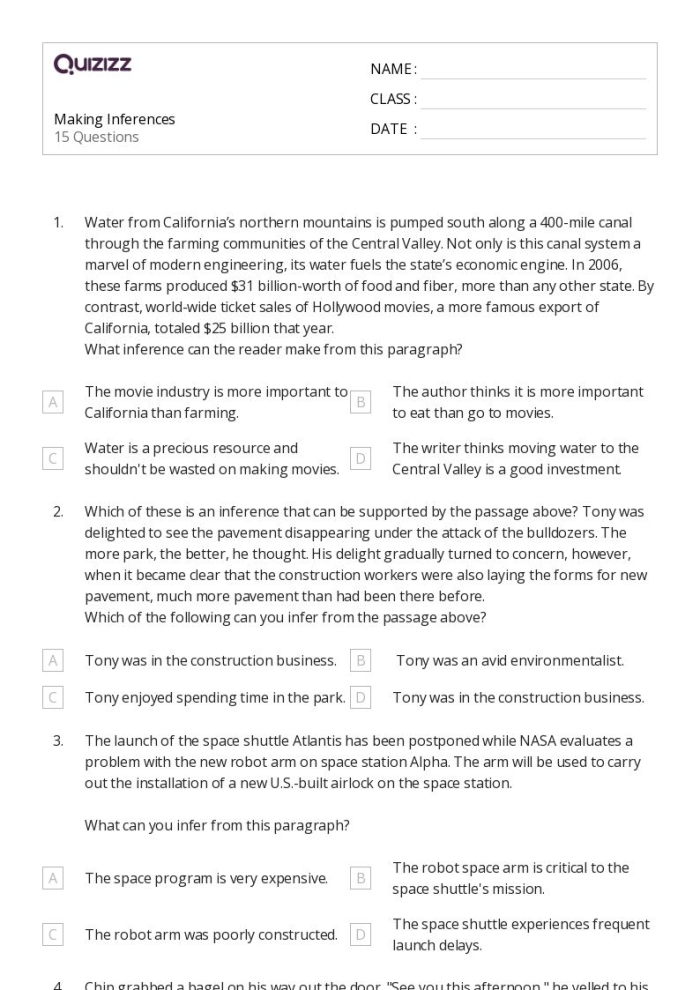 Can You Make an Inference Worksheet 24 Addition Practice Third grade reading worksheet focused on identifying inferences about characters and settings
