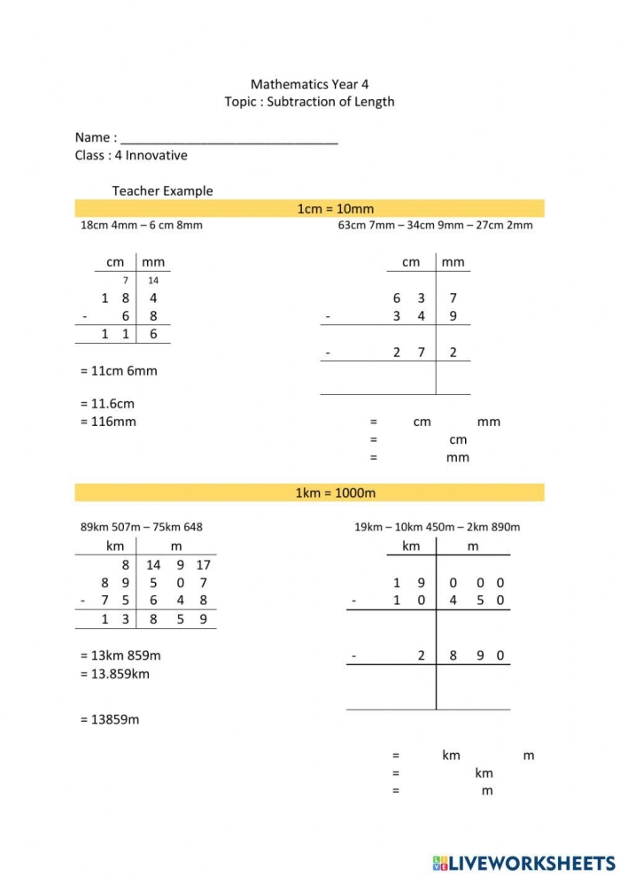 Third Grade Practice Reading Lengths Worksheet - Image 23 Worksheet featuring measurement practice for reading lengths in feet and inches