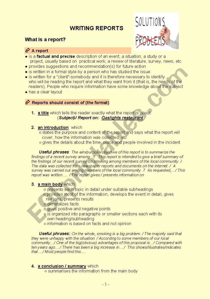 Visual representation of the Writing the Report worksheet for geometry education in third grade Writing the Report worksheet designed for third graders to understand book report components