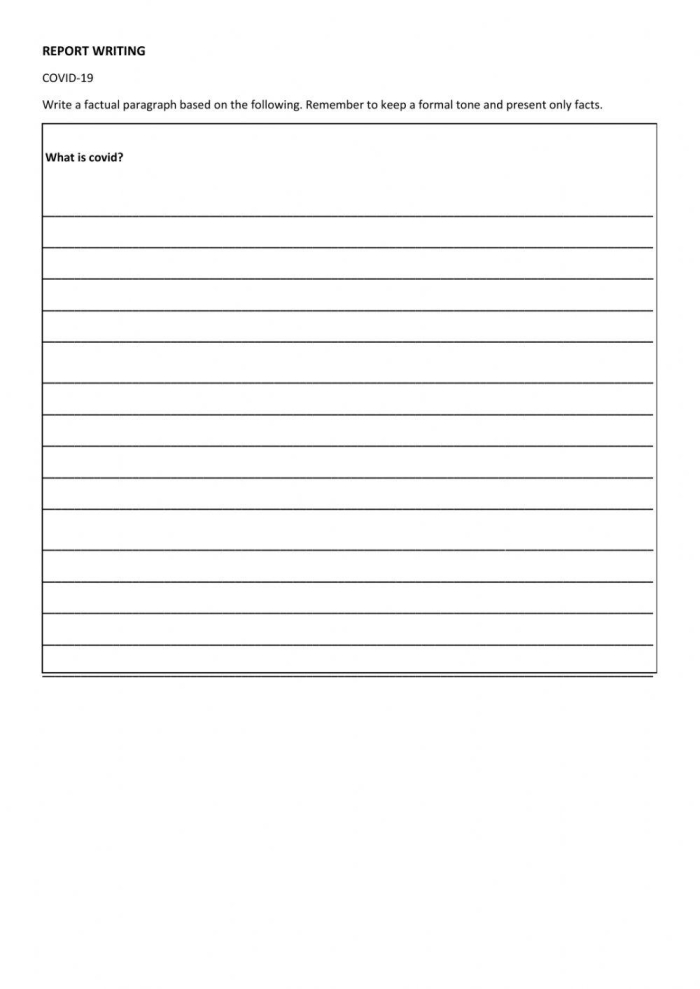 Third Grade Geometry Writing the Report worksheet for educational purposes Writing the Report worksheet designed for third graders to learn about book report components