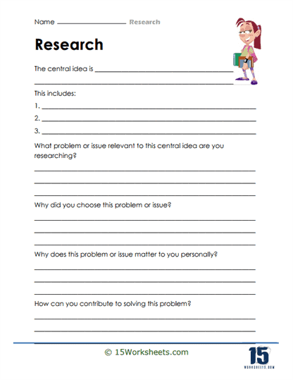 Graphic organizer for researching an important person, suitable for third-grade students. Research an Important Person worksheet for effective information gathering.