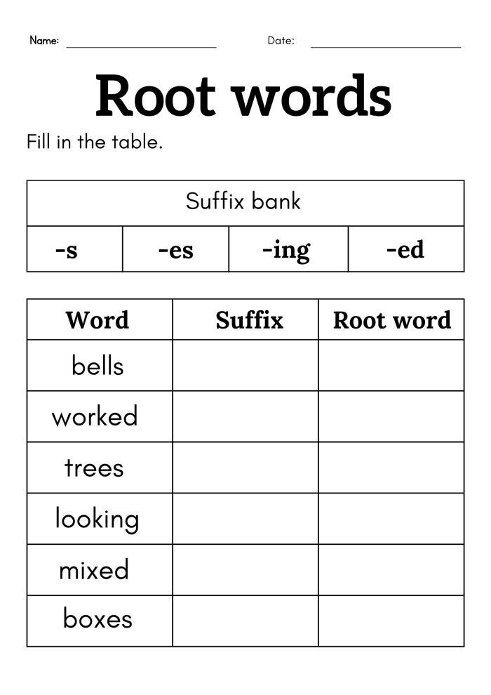 Worksheet focused on identifying root words in a fun word search puzzle for third graders