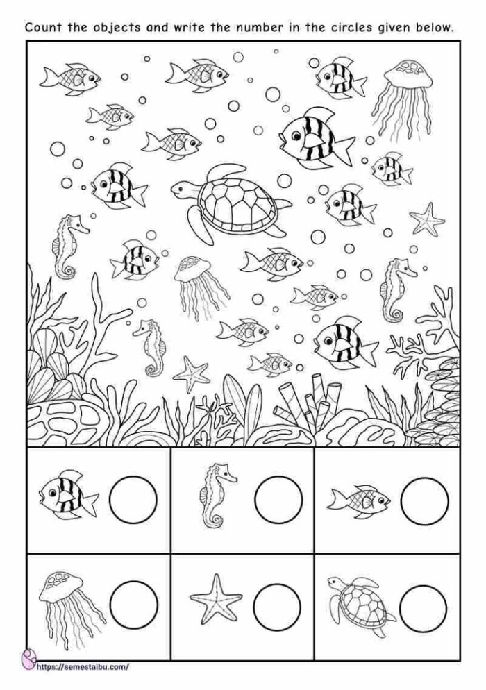 Third grade reading comprehension worksheet about sea life in Monterey California