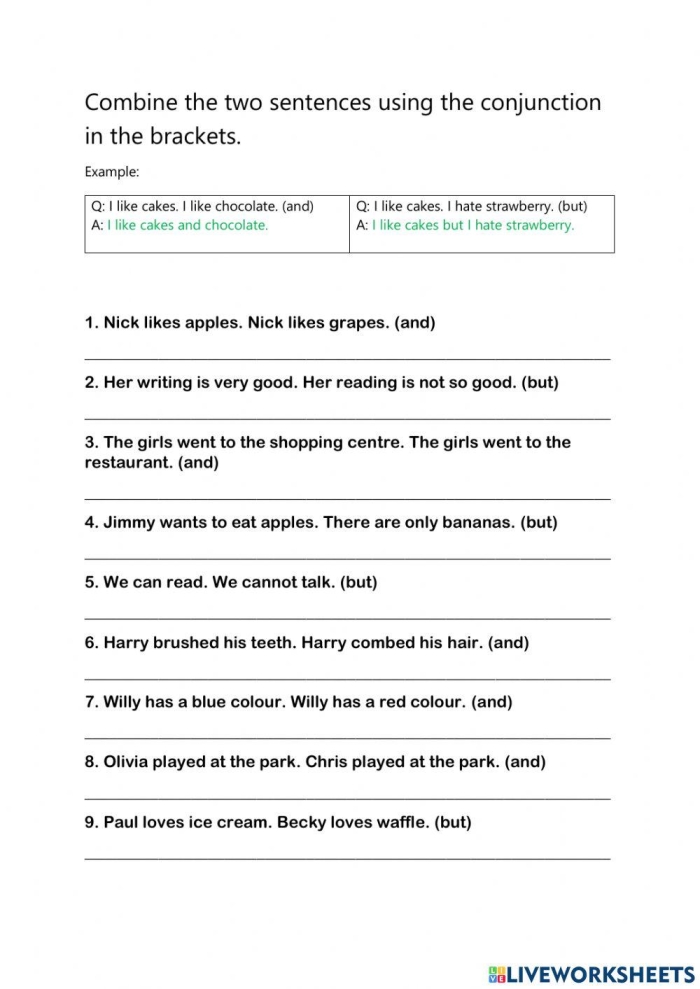 Young students work on combining sentences in this engaging grammar worksheet. Get Crafty: Combining Sentences worksheet for third graders.
