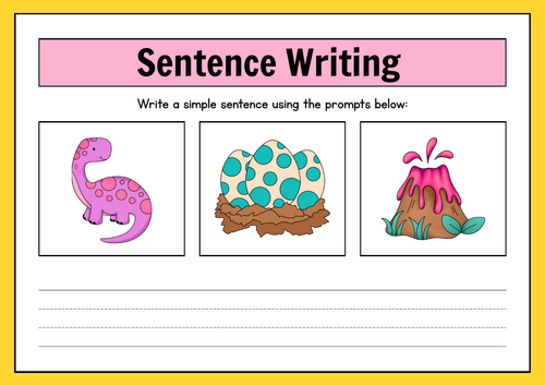 Sentence Writing Prompts worksheet for third graders to enhance their writing skills