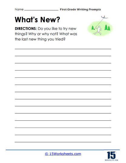 Sentence Writing Prompts worksheet for third graders to enhance writing skills