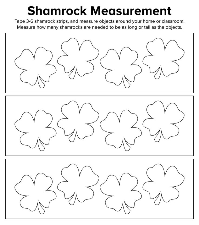 Shamrock maze worksheet for third graders to trace a path for St. Patrick's Day