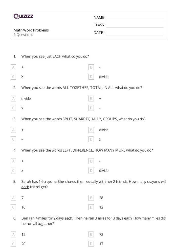 Third grade multiplication worksheet featuring humorous April Fools Day math word problems