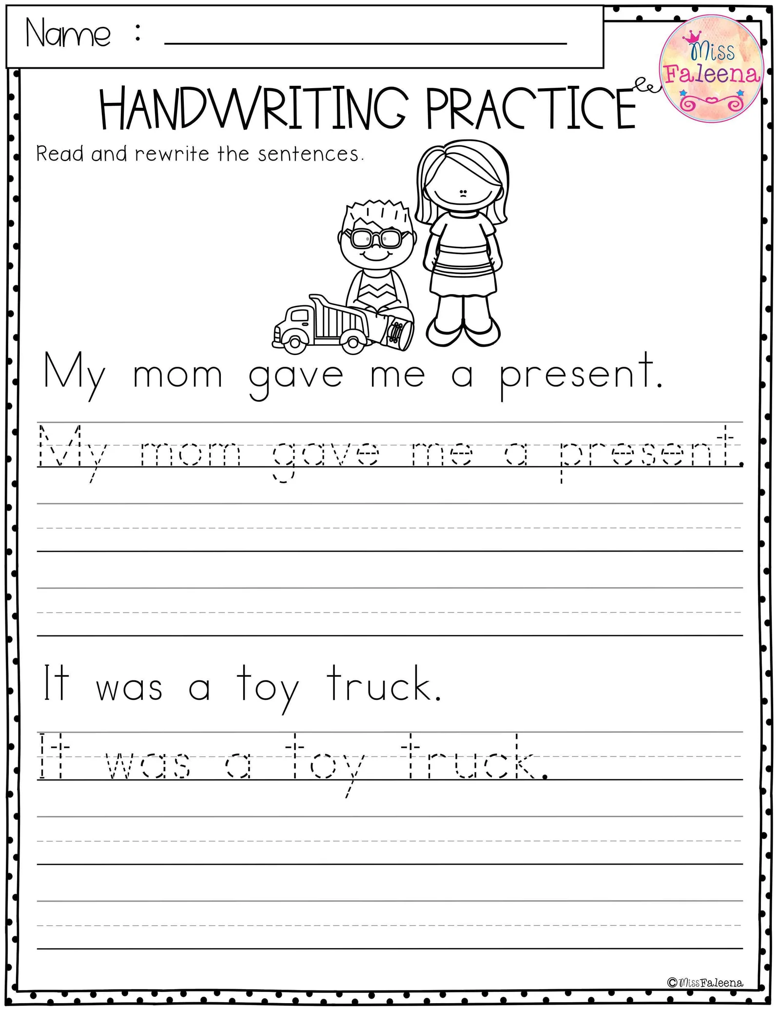 Worksheet for practicing simple sentence construction for third graders
