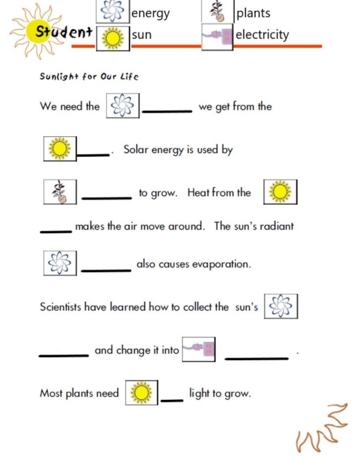 Educational resource image for "What is Solar Energy" worksheet aimed at young learners Worksheet about solar energy for third graders exploring renewable energy concepts