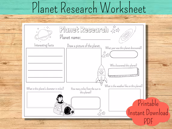 Colorful worksheet for third graders to label the planets in our solar system