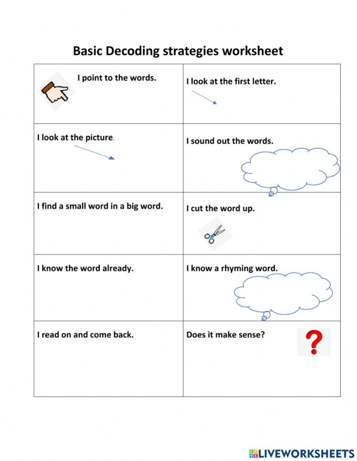 Decoding to Read Fluently Worksheet 11 Activity for Sound Recognition Third grade students practicing decoding skills by identifying beginning and ending sounds in words for fluent reading