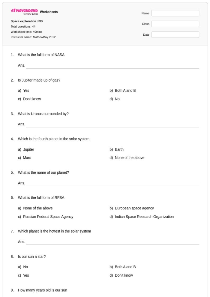 ALT text for a worksheet on Freedom 7, highlighting the first manned American space mission for third graders