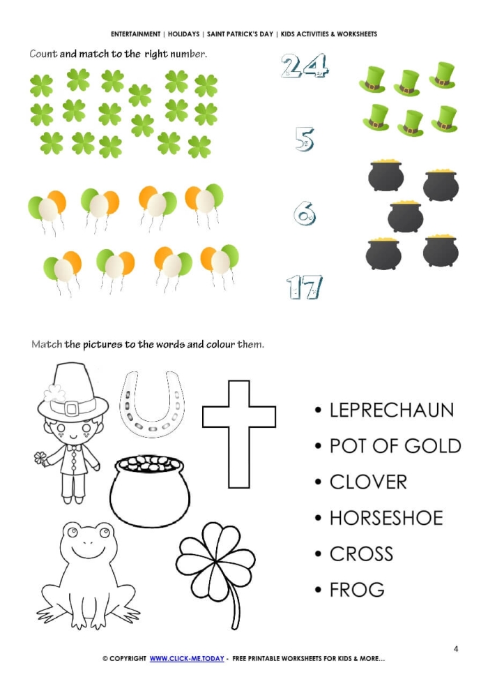 Third grade St. Patrick's Day reading worksheet about Irish heritage traditions