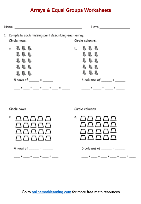 Multiplication Star Arrays Worksheet Number 6 for Grade Three Students Third grade students solve multiplication problems using visual star array groupings on a math worksheet