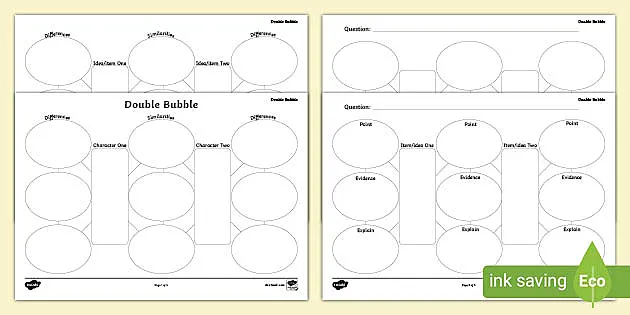 Third grade students comparing story elements of two different fiction texts on a worksheet