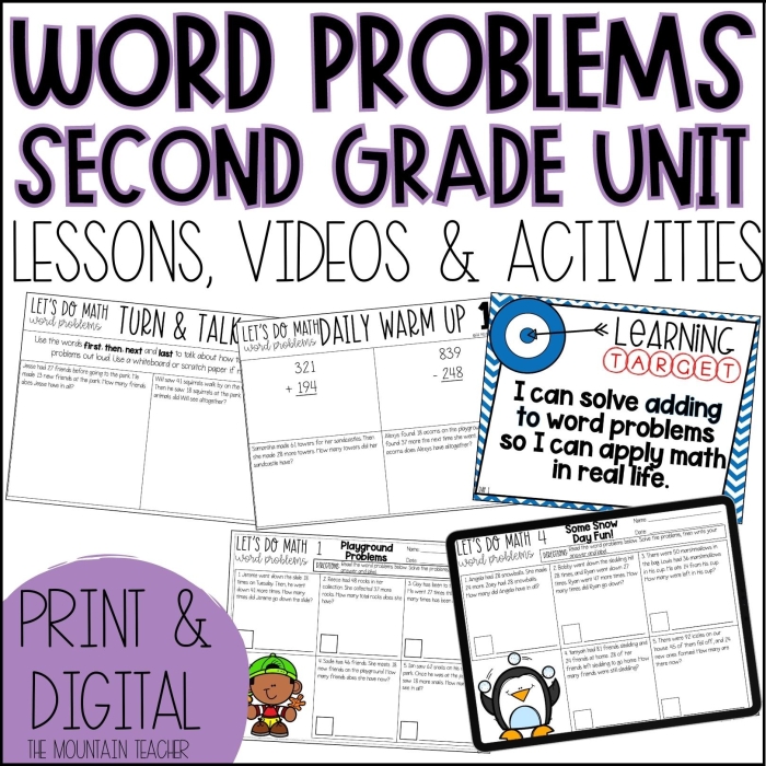 Two-Digit Addition and Subtraction Word Problems Worksheet for Third Grade Math Assessment Third grade math students solving two-digit addition and subtraction word problems on a printable worksheet
