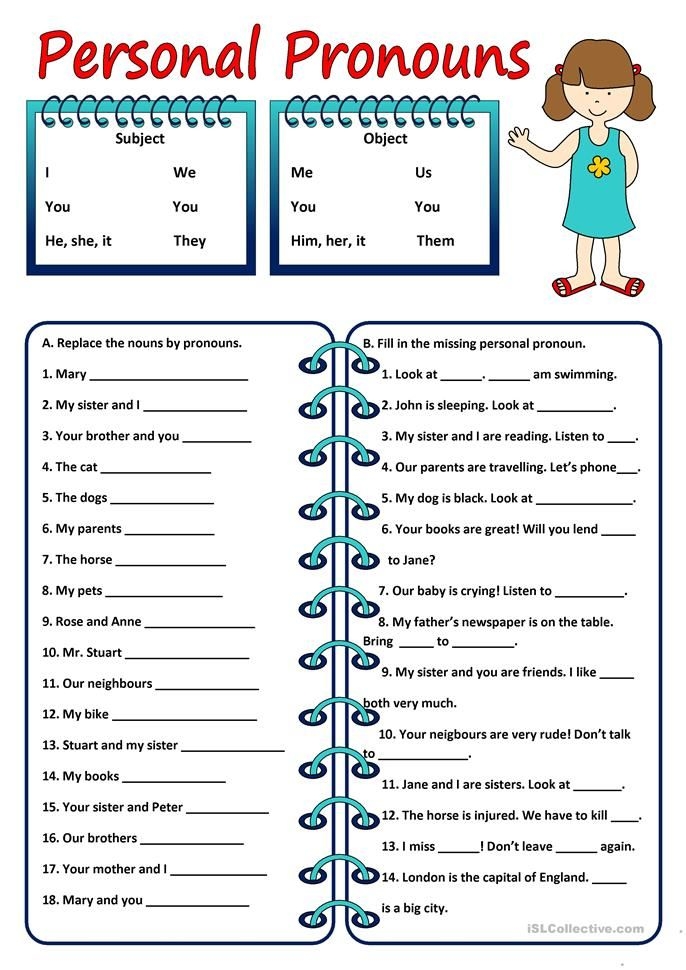 Grammar Basics Subject Pronouns Worksheet for Chinese Learners Number 7 Third grade student filling out a Chinese grammar worksheet about identifying and replacing sentence subjects with pronouns