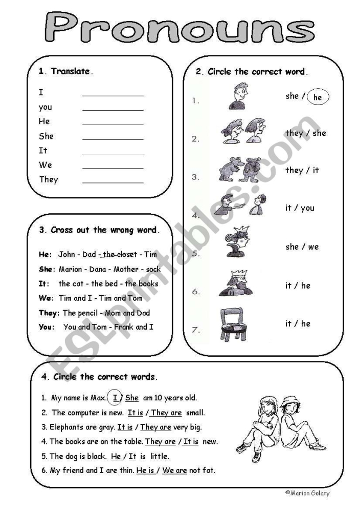 Chinese Subject Pronouns Practice Activity for Elementary Learners Image 17 Third grade Chinese grammar worksheet showing subject pronouns exercise with sentences for students to identify and replace subjects with appropriate pronouns