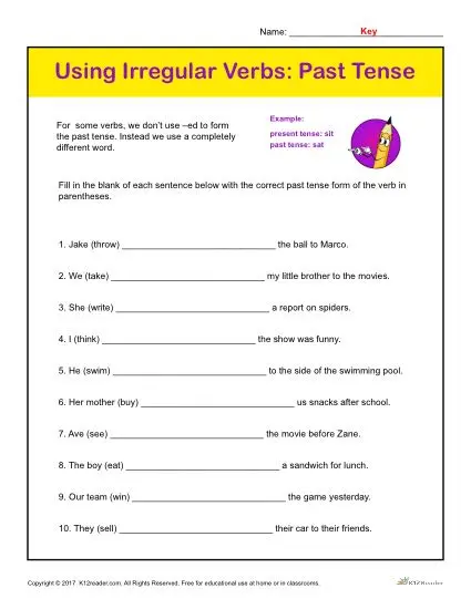 Children engaging with a Verb Practice worksheet focused on subject-verb agreement