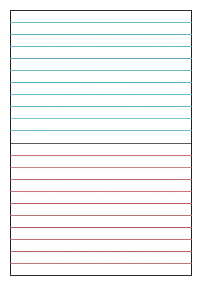Printable college ruled paper for easy use at home or school Lined paper worksheet template for subtraction practice in third grade