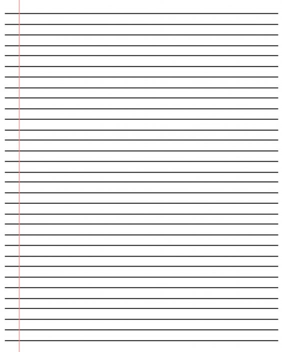 Printable college ruled paper for easy home use, image 14 Lined paper worksheet template for third grade subtraction practice