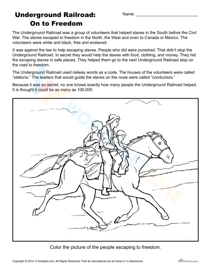Explore the journey of brave passengers in this educational activity Underground Railroad Map worksheet for third graders focusing on subtraction concepts