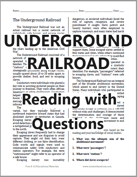 Explore the Underground Railroad journey through this engaging educational worksheet Illustration of an Underground Railroad map worksheet designed for third graders focusing on subtraction concepts