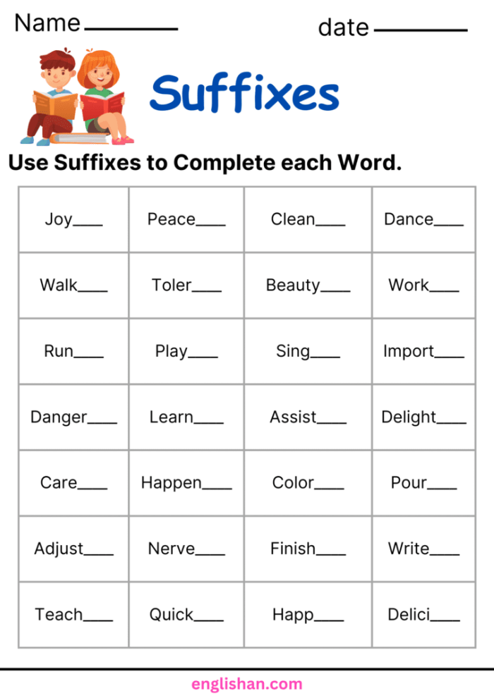 Students engaging with the Suffixes: How Thoughtful! worksheet, focusing on adding -ful or -less to complete sentences. Third grade learners practicing their reading and writing skills through subtraction activities.