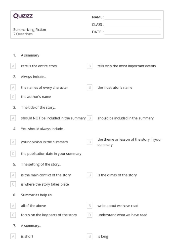 Summary High Five Worksheet for Third Grade Reading Practice Third grade student using a Summary High Five worksheet to outline a fiction story