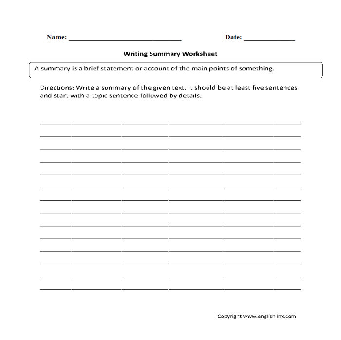 Third grade students learning summary writing with keyword guide for community and culture topics