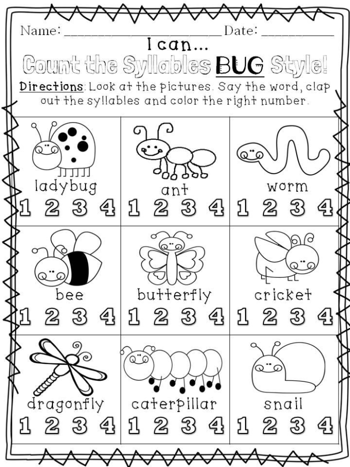 Syllable Practice: Count the Syllables worksheet activity for elementary students image 17 Third grade syllable counting worksheet with words to sort into columns by syllable count and alphabetize