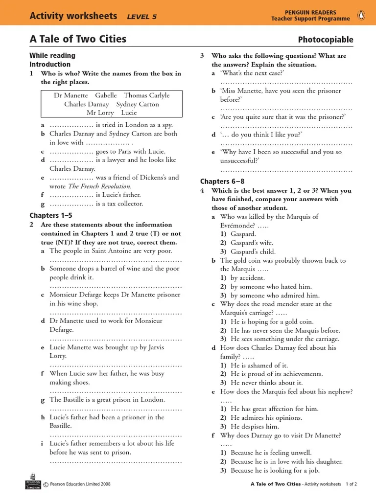 A Tale of Two Texts worksheet for grammar and mechanics practice Worksheet for comparing and contrasting two fiction texts for third graders