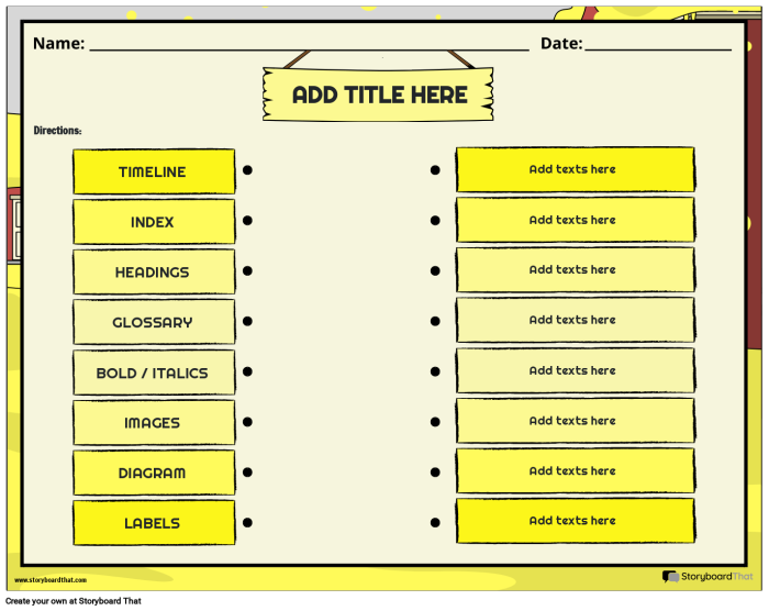 Worksheet for third graders focusing on text and text features comprehension skills