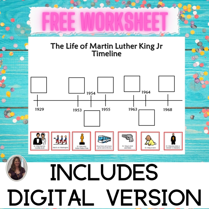 Third grade students practice chronological order with this Martin Luther King Jr. cut-and-paste timeline activity