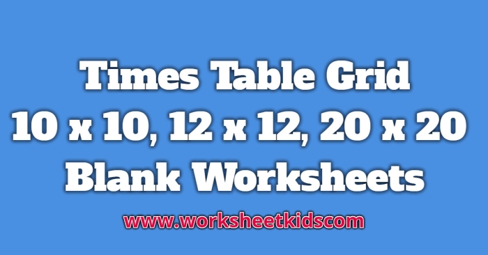Multiplication Times Table Grid Worksheet for Third Grade Math Practice 20 Third grade students practicing multiplication facts using a 1 to 12 times table grid worksheet