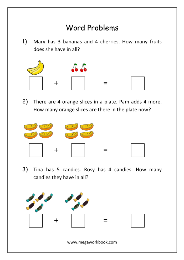 Add It Up worksheet example showing kids working through multi-step addition problems Third grade students solving addition word problems with two-digit numbers on a math practice worksheet