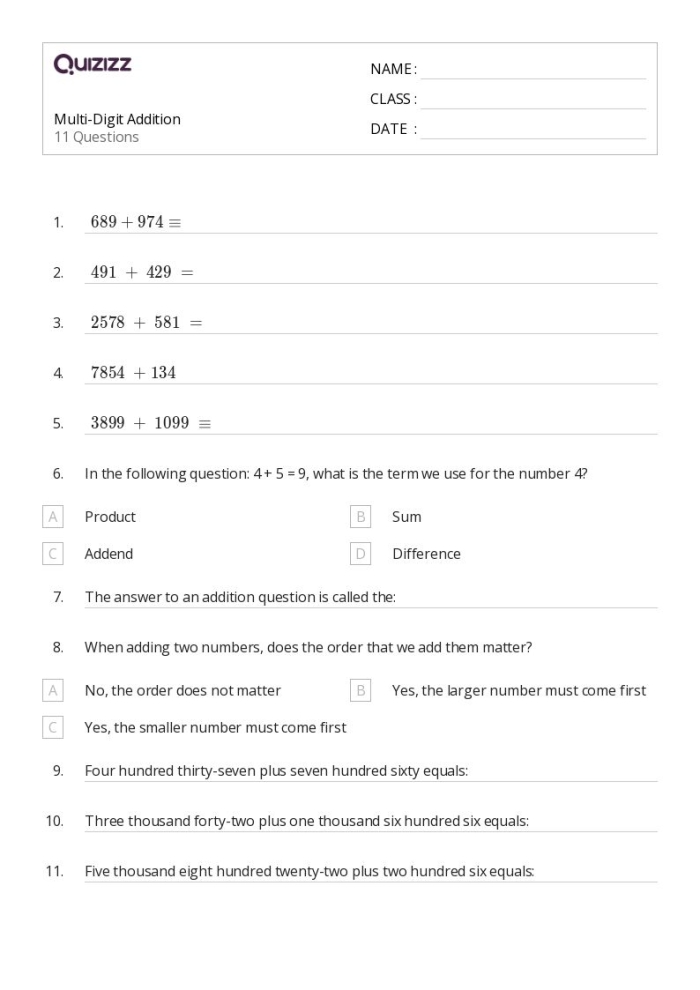 Sample Two-Digit Addition and Subtraction Word Problems for Early Third Grade Math Assessment Third grade math worksheet showing two-digit addition and subtraction word problems with illustrations to help students understand real-world math scenarios