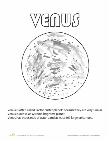Addition worksheet for Third Grade Worksheet featuring Venus, the second planet from the sun, designed for third-grade addition practice. Educational resource for teaching kids about planets through engaging activities.