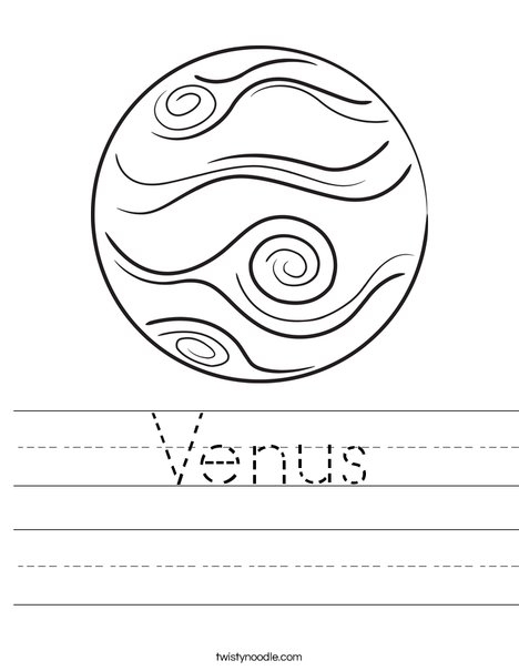 Know Your Planets: Venus worksheet for teaching addition concepts to kids Worksheet featuring Venus, the second planet from the sun, designed for third graders' addition practice