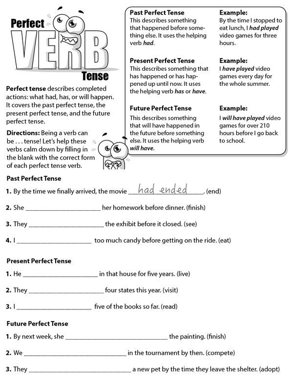 Third-grade students engaged in a verb practice worksheet focusing on subject-verb agreement