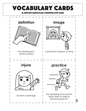 Vocabulary practice worksheet focusing on alphabetizing and synonyms for third graders