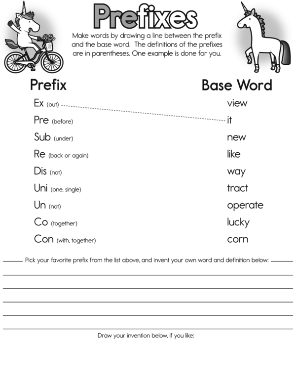 Worksheet for third graders focusing on identifying base words, prefixes, and suffixes. Educational activity to enhance vocabulary skills in young learners.